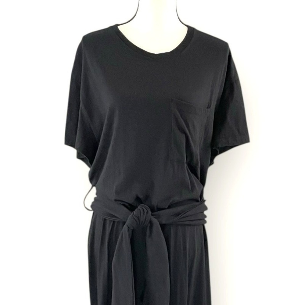 Jonathan Simkhai Minimalist Tie Waist T Shirt Dress Size XL Resortwear Capsule - Picture 3 of 9